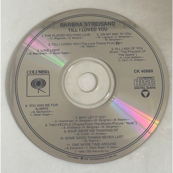 Barbra Streisand - Two CDs: Till I Loved You 1988 The Movie Album 2003 - Sleeves - Picture 5 of 9